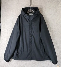 Moerdeng Rain Jacket Mens XL Black Waterproof Outdoor Lightweight Reflective EUC