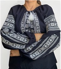 Vyshyvanka Traditional Ukrainian Embroidered Shirt Ethnic Folk Blouse Top S-XL