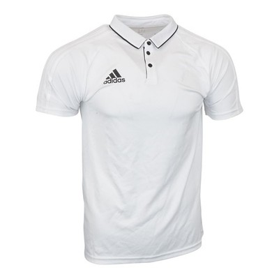 Adidas Men's White Black 2017 Sideline Climalite Performance Coaches Polo Shirt