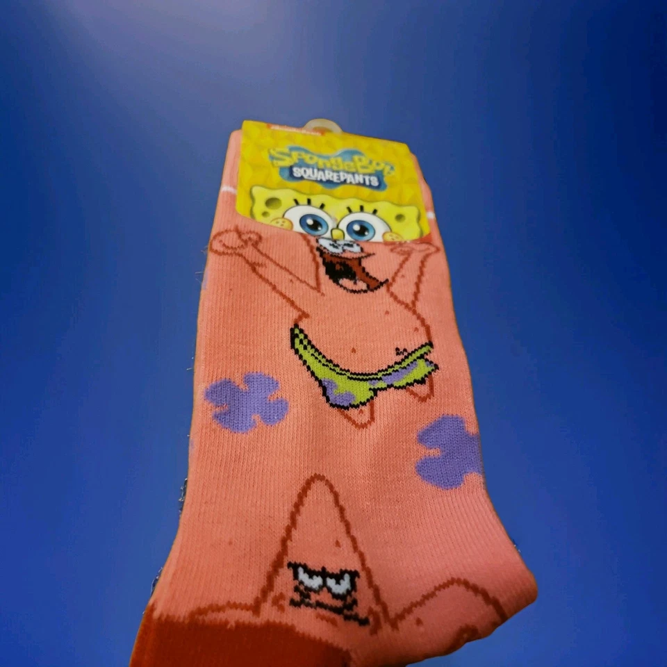 Bob Esponja Pantalones Cuadrados Par Novedad Calcetines Mujer Zapato Talla 5-10 Nuevo Foto 3 de 3