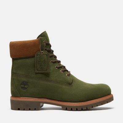 Timberland Premium 6-Inch Waterproof Leather Boot for Men in Green
