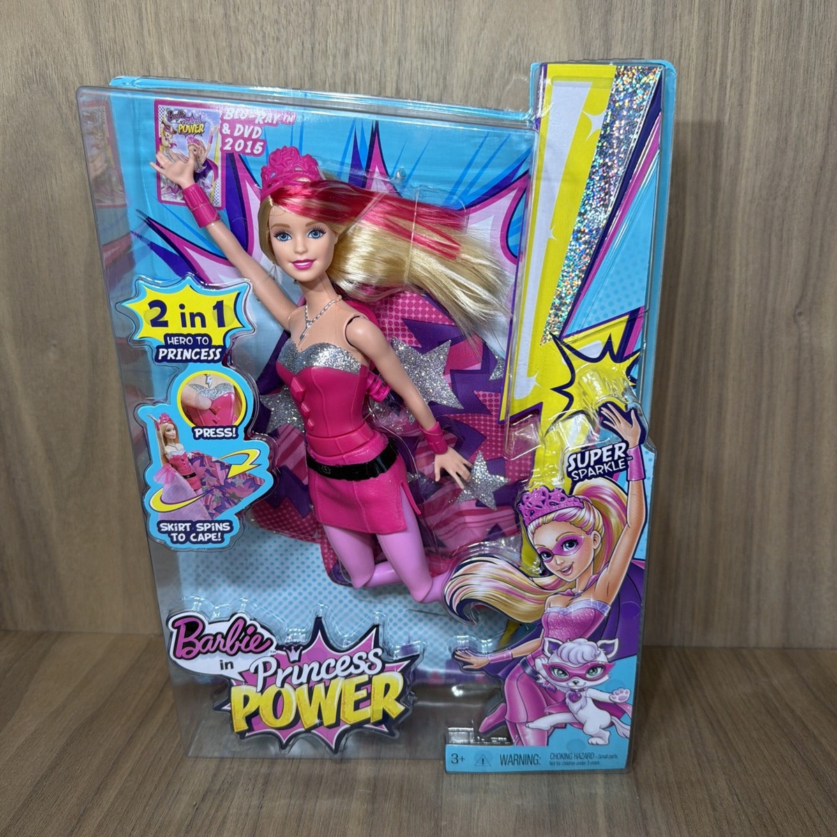 Barbie Princess Power Super Hero Doll Transformation Fashion Blond