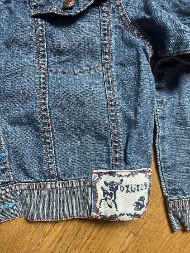 Chaqueta vaquera Oilily para niñas con detalles de ciervo talla 128 8Y bordada Foto 3 de 4