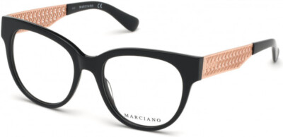 Marciano By Guess GM0357 001 Black Plastic Optical Eyeglasses Frame 52-18-140 LP