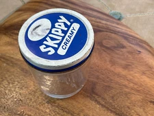 Vtg SKIPPY Peanut Butter Jar Measuring One Side Third Cups and other Quarter Cup