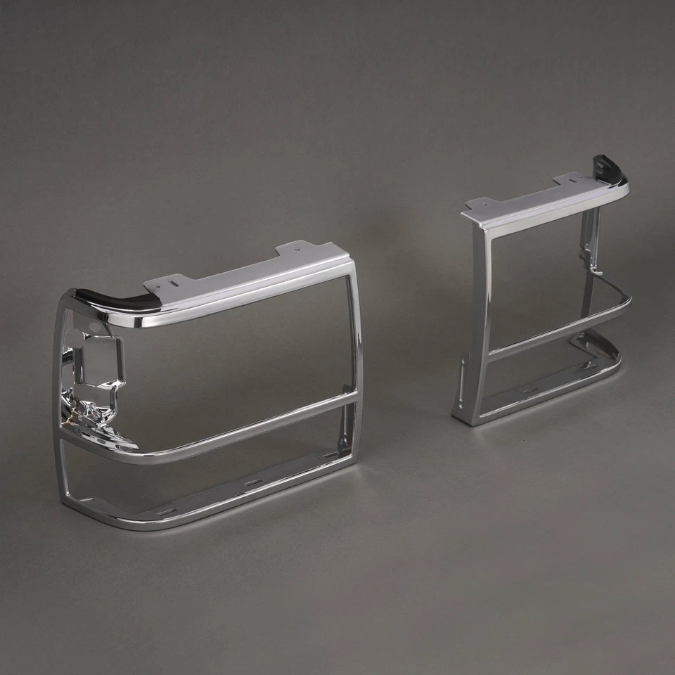 Cubierta plateada del bisel de la puerta del faro para Ford Ranger Bronco Explorer 1989-1994 Foto 3 de 4