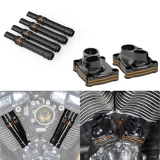 CNC M8 Pushrod Covers Tappet Covers For Harley Fat Boy Deluxe Heritage Classic