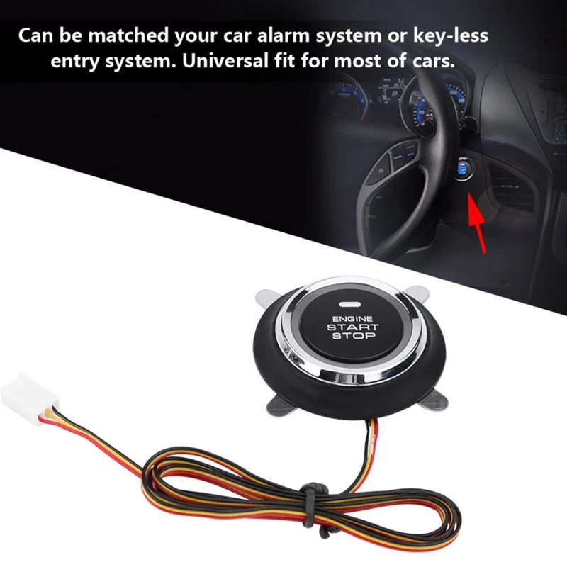 Car Keyless Entry Push Button Engine Ignition Start Stop Remote Engine System - Image 2 of 4