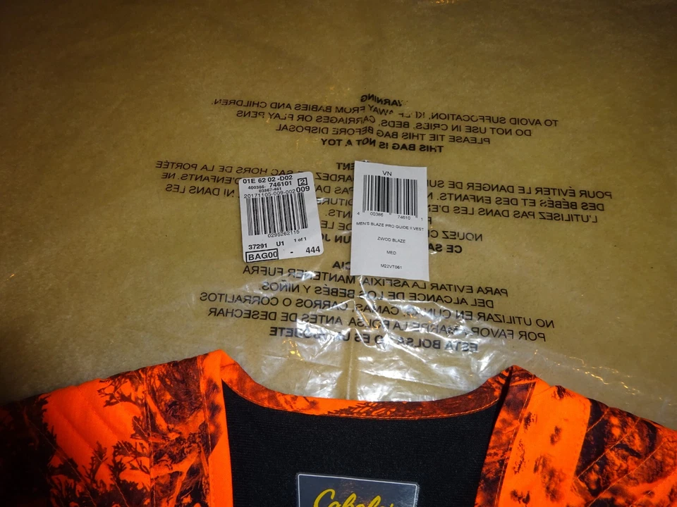 Cabela's Pro Guide II  Blaze Orange Hunting Vest- Brand New with Tags /MEDIUM - Image 2 of 4