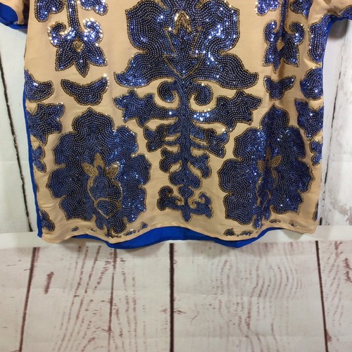 Neiman Marcus Tracy Reese Target Blouse Womens M Special Occasion Sequined Top - Picture 4 of 10
