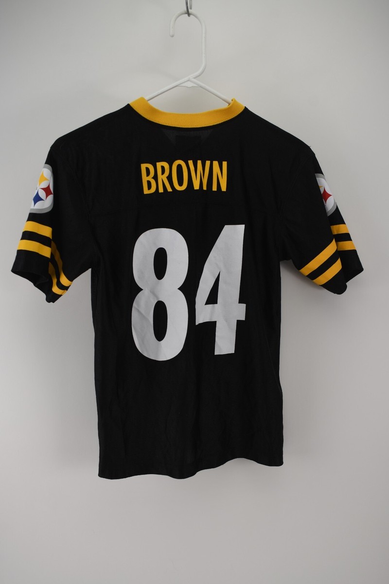NFL Pittsburgh Steelers Youth #84 Antonio Brown Black Yellow