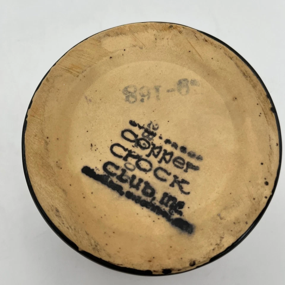 Copper Crock Club Jar Lid Hammered Texture Brown Kitchen Storage Container - Image 3 of 4