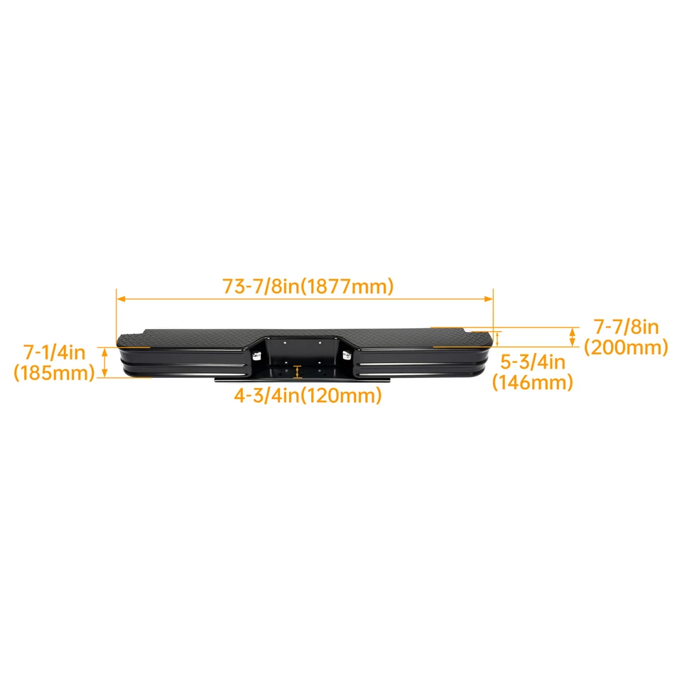 DiamondStep Universal Step Rear Bumper For Mazda B2200 B2600 / Isuzu Pickup - Image 3 of 4