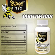 Stinger Detox Mouthwash Vanilla Flavor 2 Oz Natural Ingredient