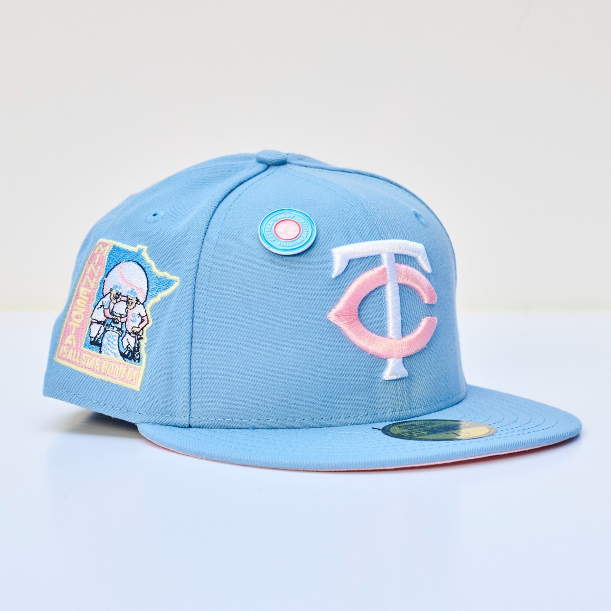 Cotton Candy Fitted Dad Cap Hatclub Cotton Candy Minnesota Twins