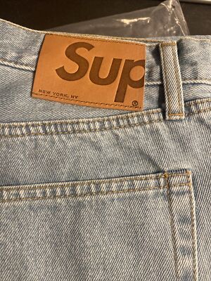 FW17 Supreme Blue washed slim jeans size 32 W32 L32 slim blue