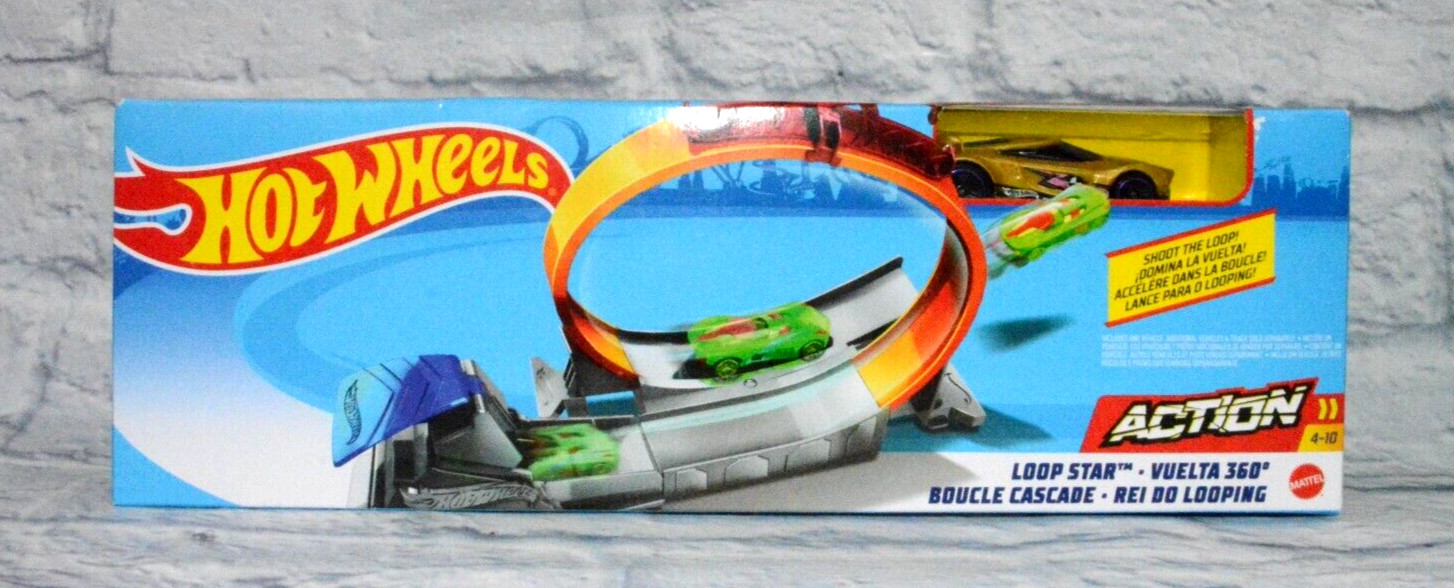 HOT WHEELS ACTION 4-10 LOOPSTAR VUELTA 360 CARS TOY FOR BOYS GIRLS BOUNCE CASCAD