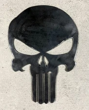 PUNISHER SKULL SIGN HANGING ART 11GA STEEL 11.5 x 8.25”