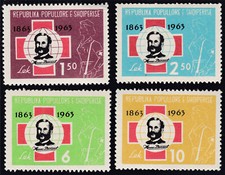 Albania 1963 MNH Mi 717/720 Dunant - Founder of the Red Cross