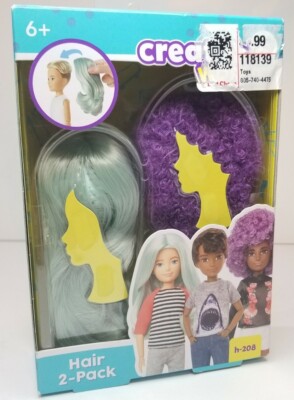 Creatable World Hair Purple Curly & Light Blue Long 2 Wigs H 208 Wig NEW