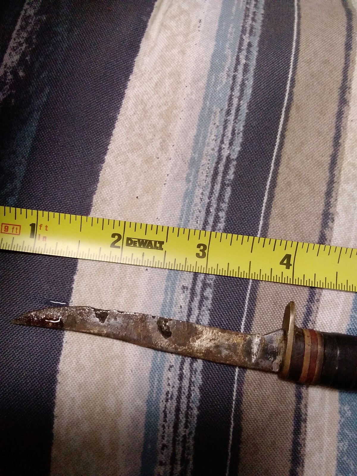 VTG KABAR Fixed Blade Bird Trout Knife 1224 Leather Wrap Handle eBay