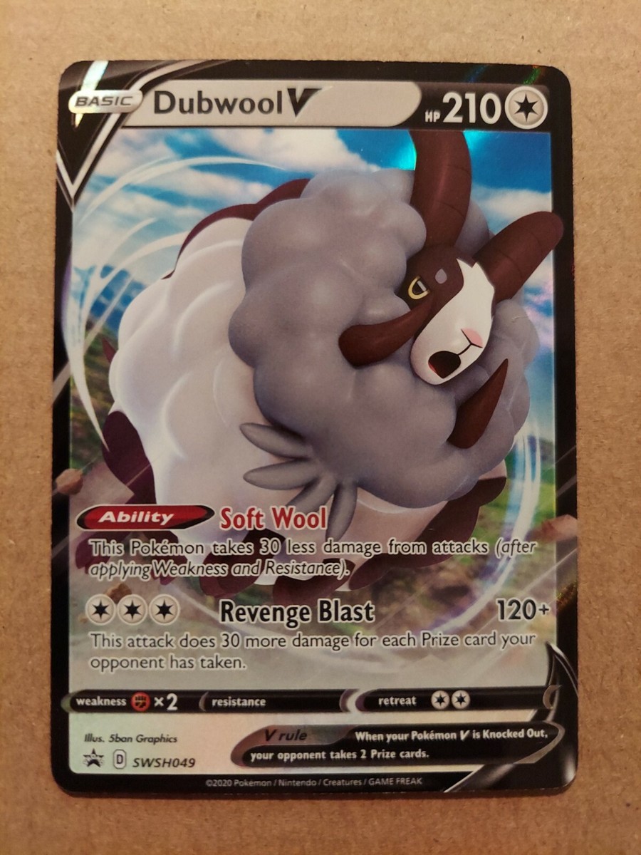 dubwool v pokemon card value Pokemon TCG JUMBO SWSH049 Dubwool V Card main image 0