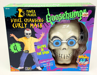 Goosebumps Power Talker Voice Changing Curly Mask MGA 1996 Glows in the Dark