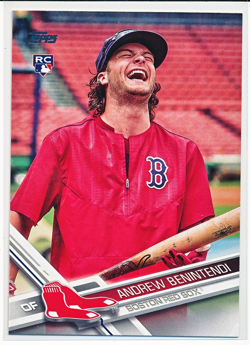ANDREW BENINTENDI 2017 TOPPS UPDATE LAUGHING PHOTO VARIATION SP ROOKIE RC US225