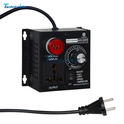 AC 110-220V 4000W Voltage Regulator Speed Motor Fan Dimmer Variable Controller