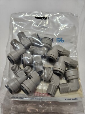 REDUCING ELBOW 3/8 TUBE OD X 1/4 NPTF # PI481222S Acetal Gray 90 degree Speed