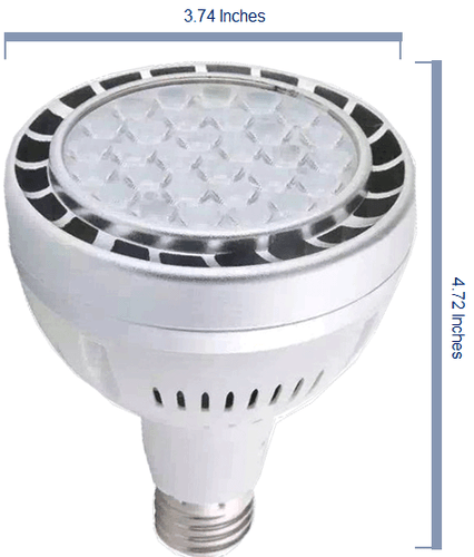 250W, 300W, 350W PAR30 LED Medium Bay High Output 5500 Lumen Daylight White - Picture 4 of 7