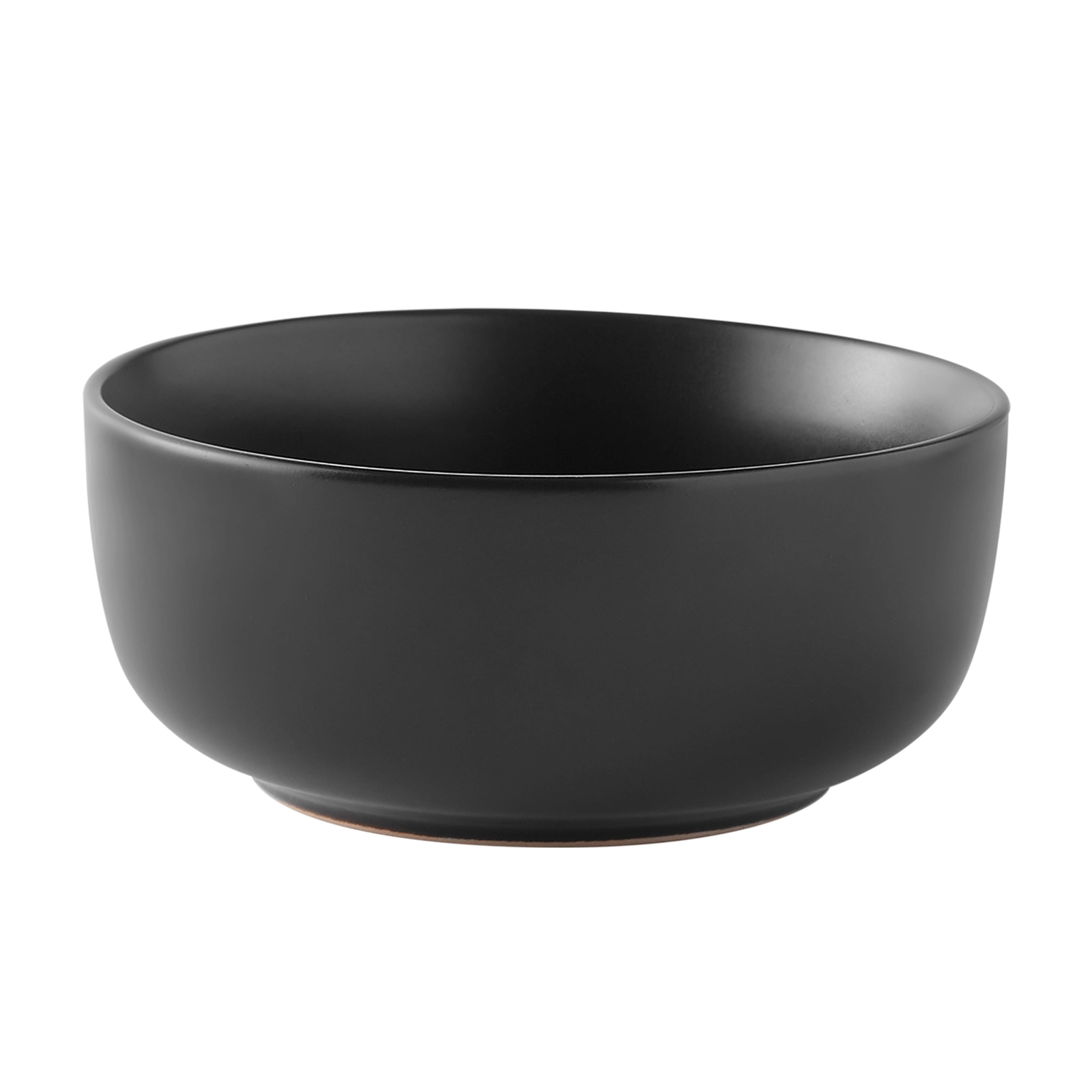 Matte Black 12Piece Stoneware Dinnerware Set Dinner Plates, Salad