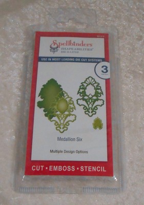 Spellbinders Shapeabilities Stanzschablone ''Medaillon 6'' S2-012, 3-teilig - Neu