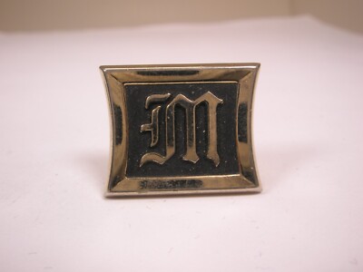 M Monogram Initials HICKOK SINGLE Vintage Cuff Link replace lost/broken zk30