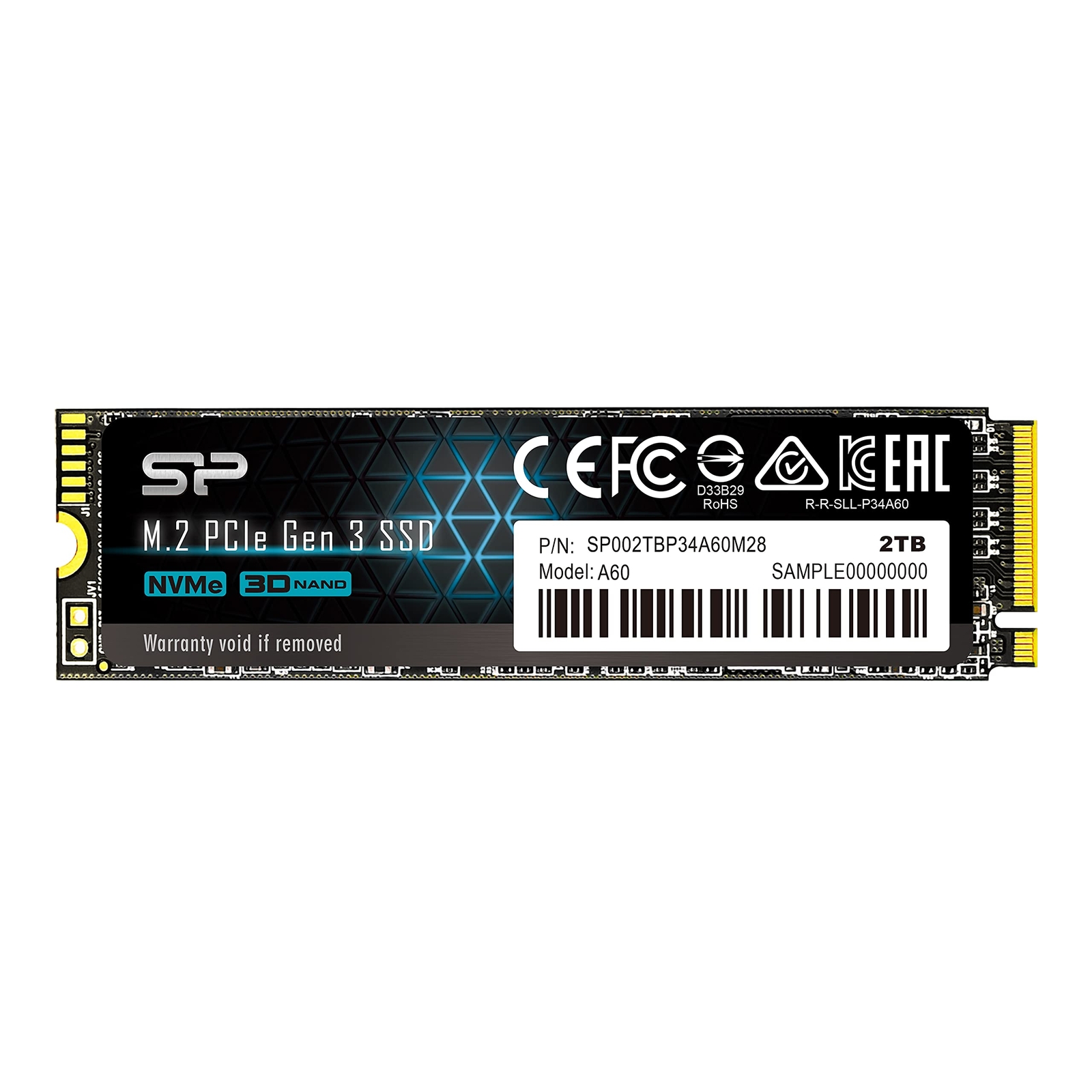 Silicon Power P34A60 M.2 2000 GB PCI Express 3.0 3D NAND NVMe