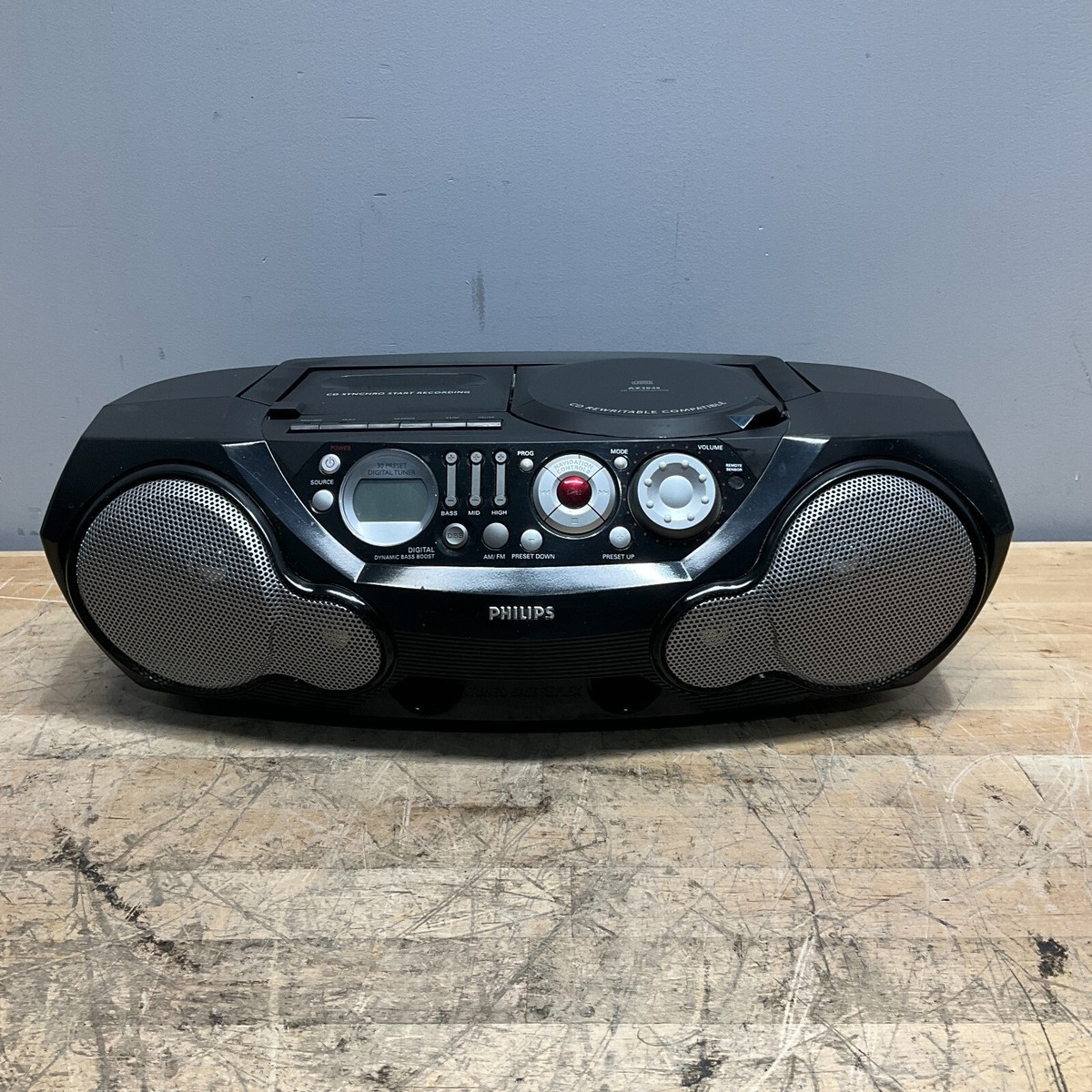 Philips AZ2045 CD Radio Cassette Recorder Sound machine 3 Band