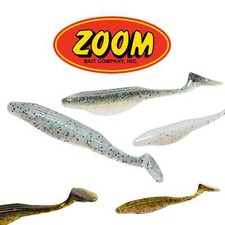 ZOOM SWIMMIN SUPER FLUKE Jr 3 Inch Softbait Plastic PADDLE TAIL - ALL COLOURS