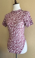 Skims Women Summer Mesh Raspberry Swirl T-Shirt Bodysuit Kim Kardashian Size 4X