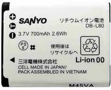 Genuine Sanyo Lithium-Ion DB-L80 Battery for Sanyo Xacti