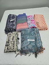 SCARVES Lot Of 6 Some VTG Most 70 Inches, Brand Names SEE Pics