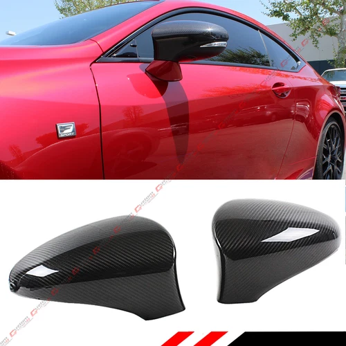 FOR 2013-18 LEXUS MODELS DIRECT ADD-ON CARBON FIBER SIDE MIRROR COVER CAPS PAIR