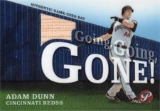 Adam Dunn relic bat patch baseball card 2004 Topps Prime Going Going Gone #GGGAD