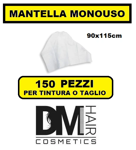 150 PEZZI MANTELLE MANTELLINE MONOUSO USA E GETTA COLORE TINTA TAGLIO 90x115cm