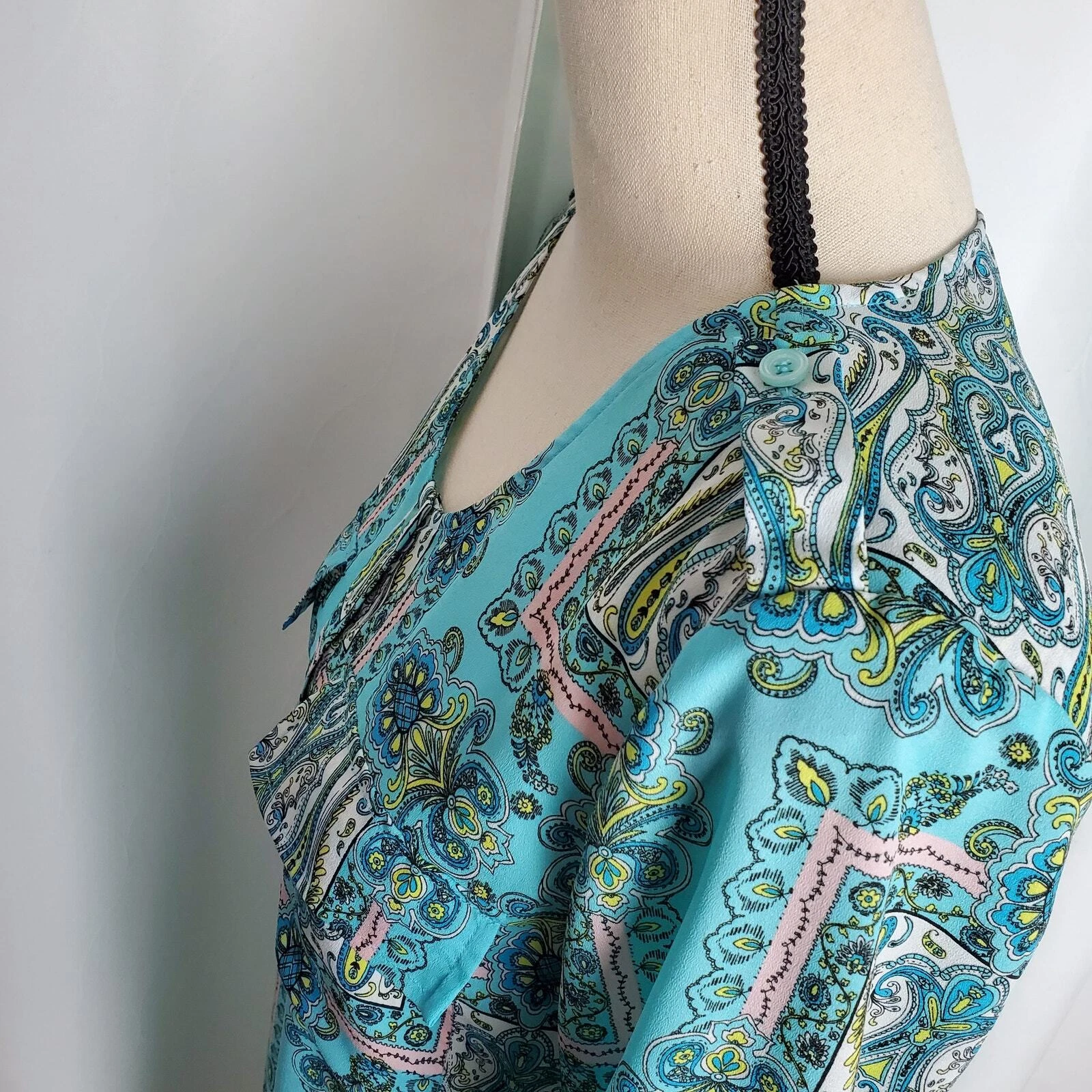 UNDERCOVER Abito Camicia Victoria's Secret Paisley con Bottoni Taglia S P