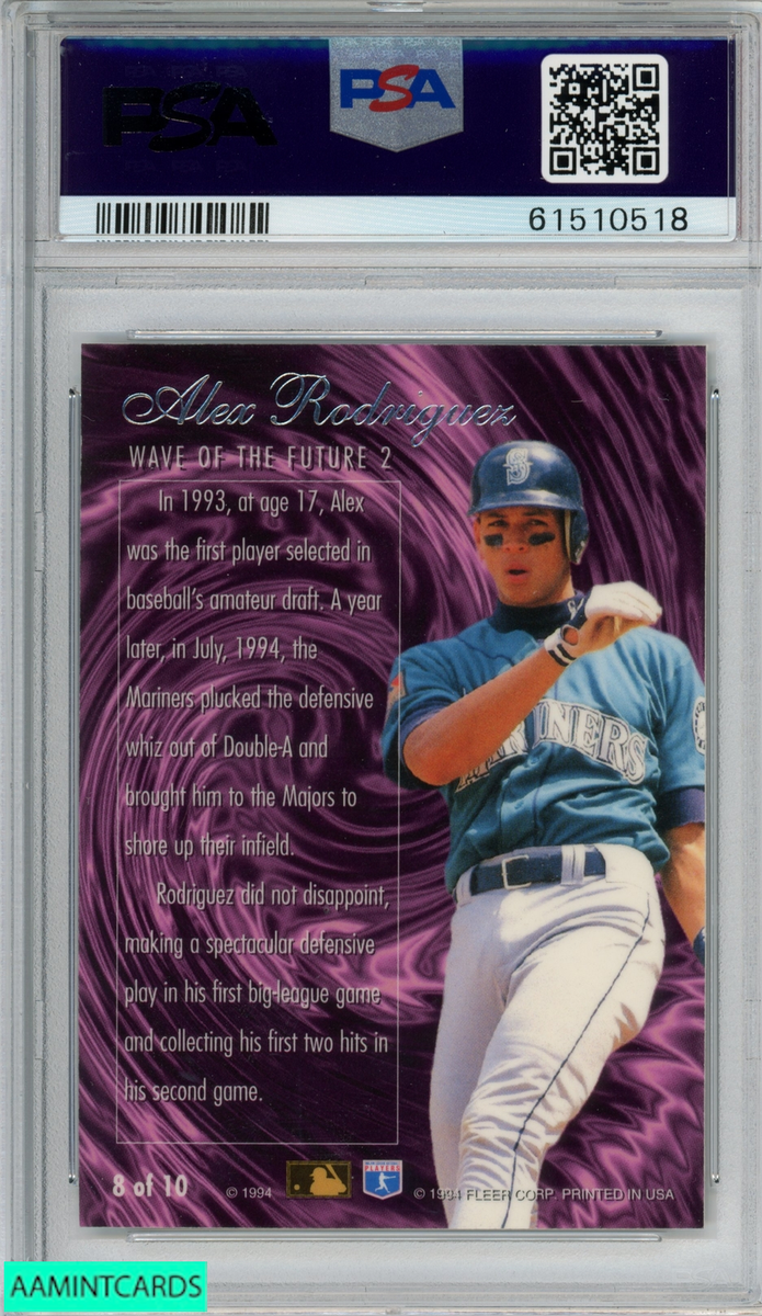 1994 FLAIR WAVE OF THE FUTURE 2 ALEX RODRIGUEZ #8 ROOKIE RC