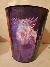 2024 GODZILLA X KONG MOVIE DAMAGED DENTED EXTRA LARGE POPCORN METAL TIN 10" IN