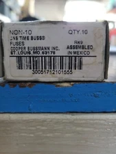 1- EATON COOPER BUSSMAN NON 10 , 10 AMP Fuse 250 VAC 125 VDC NEW OLD STOCK