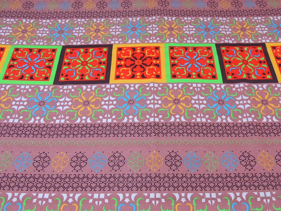 Bohemian Brown Casement Cotton Bedspread Pillow Sham Ethnic Luxury King Bedding Foto 3 de 4