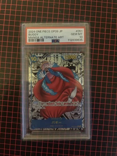 2024 One Piece Japanese Buggy Manga Alt Art #OP09-051 PSA 10 GEM MINT