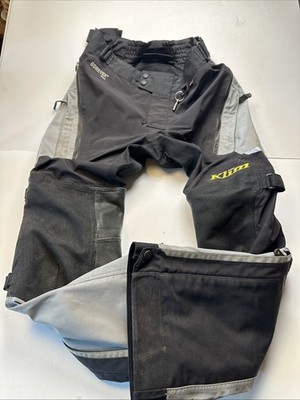 Klim Men's Badland Motocycle Pant Size 32 Gray and Black Has a Rip on Left Leg